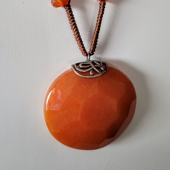 Silpada Orange "Moroccan Sunset" Necklace 18" - Picture 3 of 6